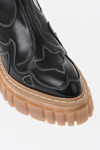 Western Ankle Boots EMILIE with Visible Stitching 6cm