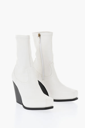 Eco-Leather Texan Ankle Boots COWBOY 10cm