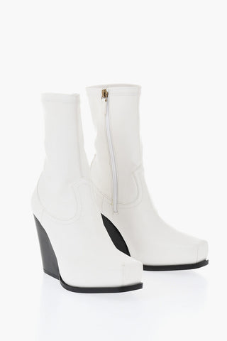 Eco-Leather Texan Ankle Boots COWBOY 10cm