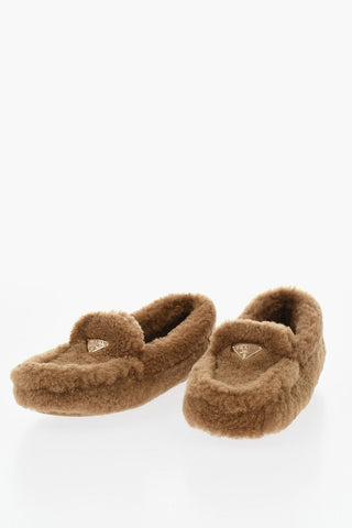 Mokassins aus Shearling mit Gummisohle