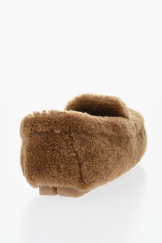 Mokassins aus Shearling mit Gummisohle