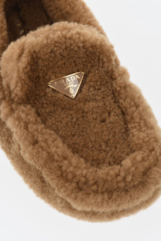 Mokassins aus Shearling mit Gummisohle