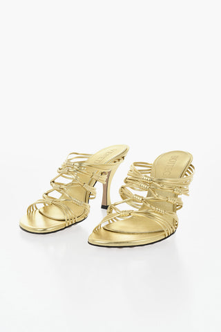 Lamé Leather Sandals BLINK 10cm