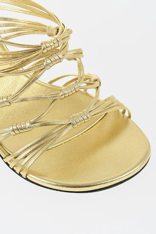 Lamé Leather Sandals BLINK 10cm