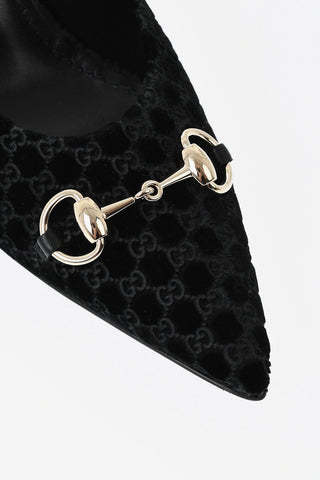 Flocked mules with front bit 11cm