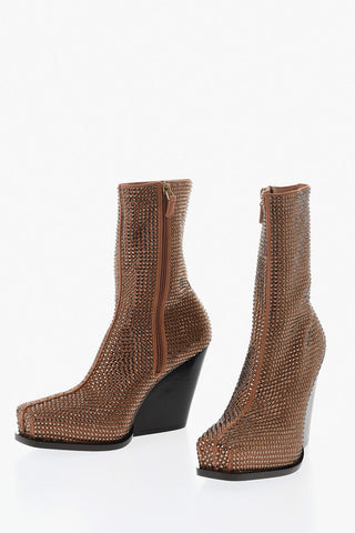 Texan Ankle Boots COWBOY with All-Over Crystals 11cm