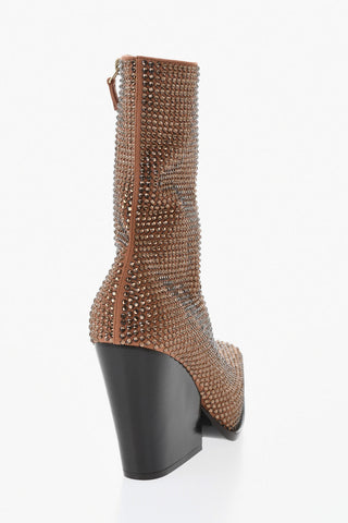 Texan Ankle Boots COWBOY with All-Over Crystals 11cm
