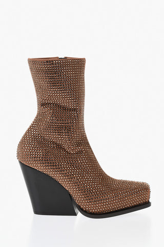 Texan Ankle Boots COWBOY with All-Over Crystals 11cm