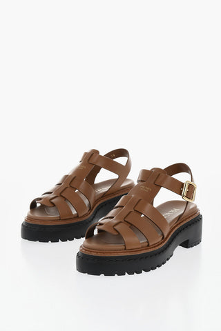 Sandalen aus Leder mit Profilsohle