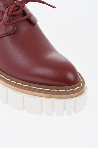 Eco-Leather Derby Shoes EMILIE with 7cm Platform Sole