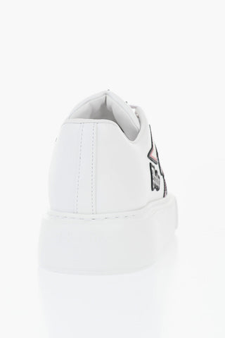Leather Sneakers TATTOOED with Rubber Sole