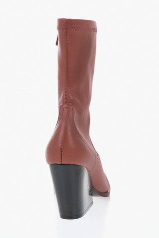 Eco-Leather Western Ankle Boots COWBOY 10cm