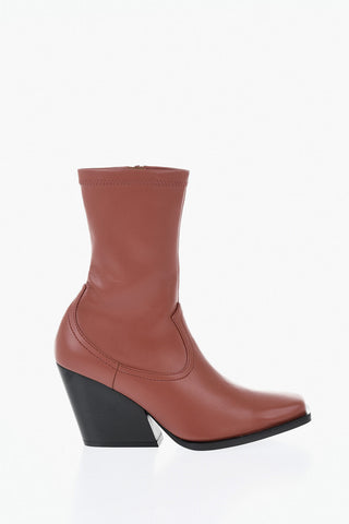 Eco-Leather Western Ankle Boots COWBOY 10cm