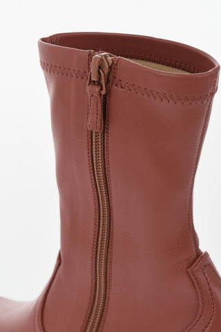 Eco-Leather Western Ankle Boots COWBOY 10cm