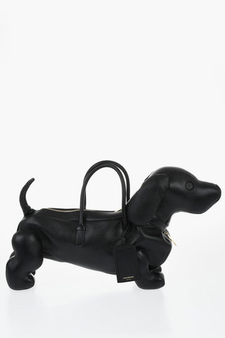 Pebbled Leather Dachshund-Shaped Bag