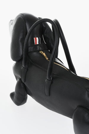 Borsa a Forma di Bassotto in Pelle Martellata
