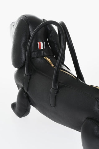 Pebbled Leather Dachshund-Shaped Bag