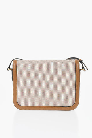 GARAVANI Bicolor Umhängetasche Aus Canvas Mit Lederbesätzen