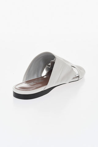 Leather Flat Sandals MARIA With Crossed Strap