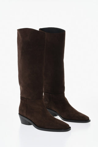 Suede Cowboy Boots BRONCO With 5cm Heel