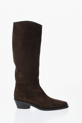 Suede Cowboy Boots BRONCO With 5cm Heel