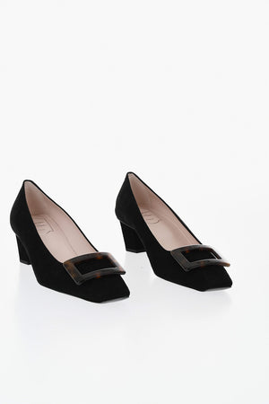 Suede Pumps BELLE with Front Detail 5CM