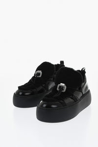 Flache Sneaker Aus Lackleder Mit 5cm Sohle