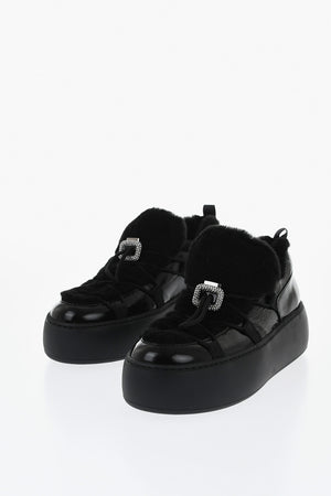 Flache Sneaker Aus Lackleder Mit 5cm Sohle