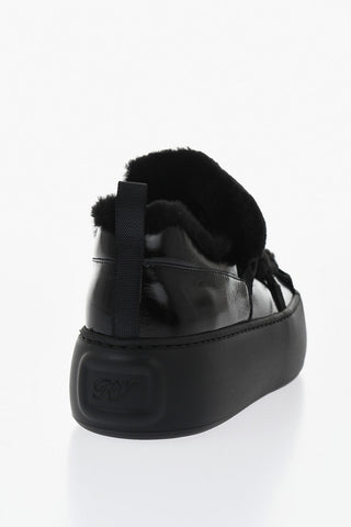 Low-Top Patent Leather Sneakers With 5cm Sole