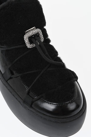 Low-Top Patent Leather Sneakers With 5cm Sole