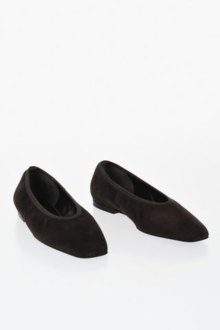 Ballerine in Suede a Punta Squadrata
