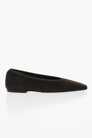 Ballerine in Suede a Punta Squadrata