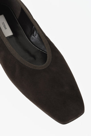 Ballerine in Suede a Punta Squadrata