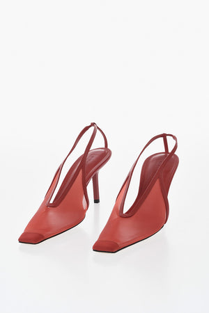 Slingbacks Aus Mesh EVELINA Mit Quadratischer Spitze Absatz 9cm