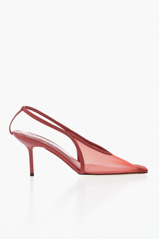 Mesh Slingbacks EVELINA With Square Toe 9cm Heel
