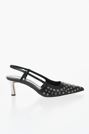 MICHAEL Leather Slingbacks ALORA with Studs and 7cm Heel
