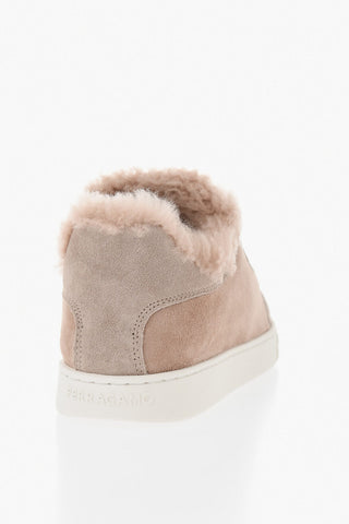 Suede Low Sneakers ATHENA with Fur Lining