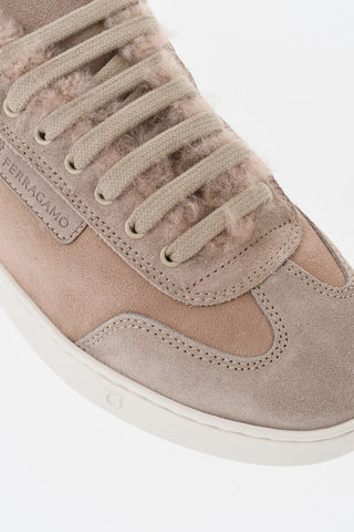 Suede Low Sneakers ATHENA with Fur Lining