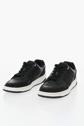 MICHAEL Sneakers Basse REBEL In Pelle con Strass