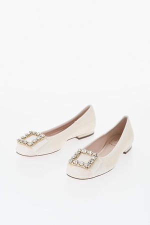 Leather Flats Embellished with Jewels