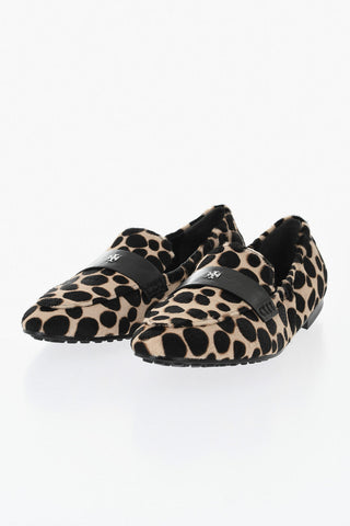 Animal-Print Pony-Hair Moccasins