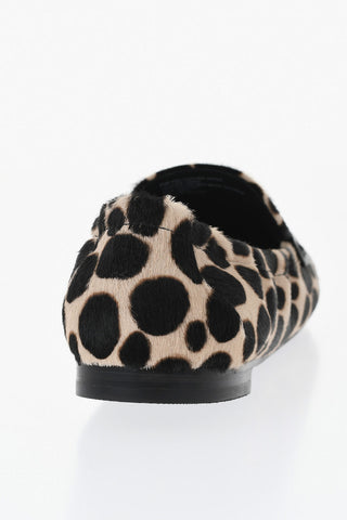 Animal-Print Pony-Hair Moccasins