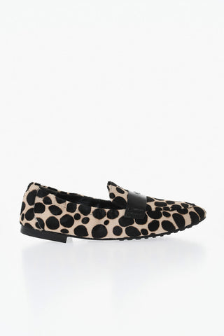 Animal-Print Pony-Hair Moccasins