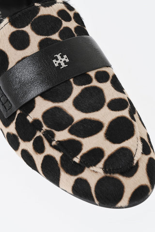 Animal-Print Pony-Hair Moccasins