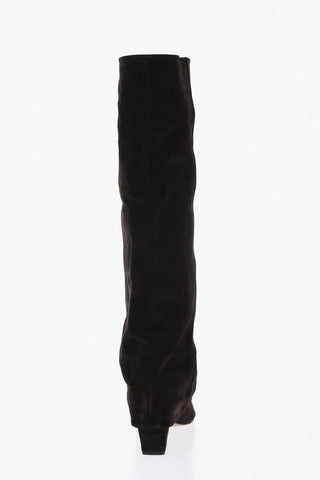 Suede Boots JANE With Turn-Up Cuff 6.5cm Heel