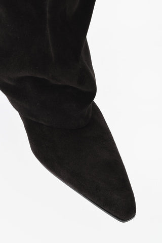 Suede Boots JANE With Turn-Up Cuff 6.5cm Heel