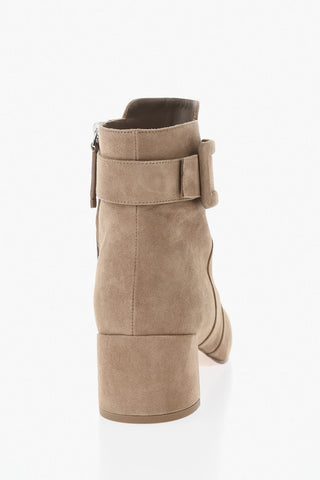 Suede Ankle Boots POLLY with Tone-on-Tone Buckle