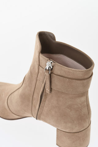 Suede Ankle Boots POLLY with Tone-on-Tone Buckle