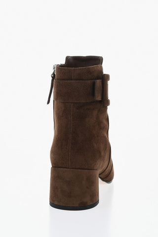 Suede Ankle Boots POLLY with Tone-on-Tone Buckle
