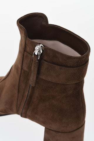 Suede Ankle Boots POLLY with Tone-on-Tone Buckle